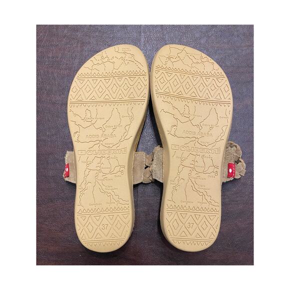 Oliberté Suede Braided Strap Thong Sandals Sze Womens 37(6.5/7) Beige Fair Trade - Picture 6 of 7